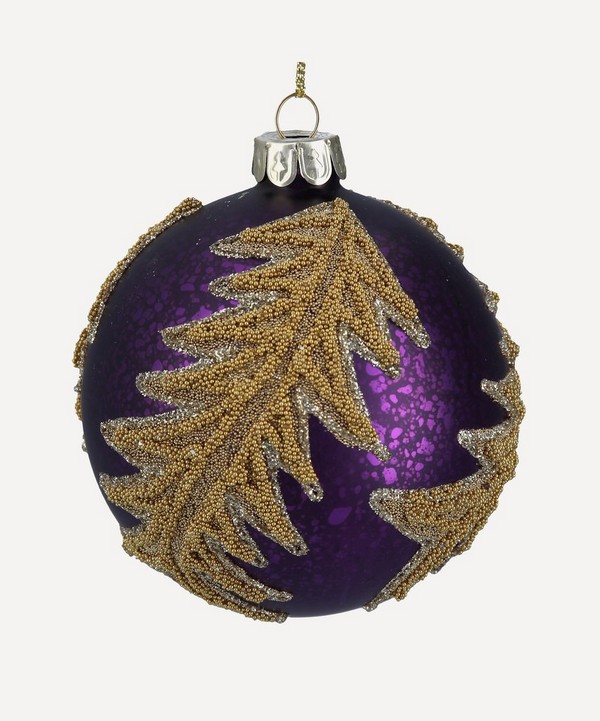 Christmas - Gold Tree Glitter Bauble image number null