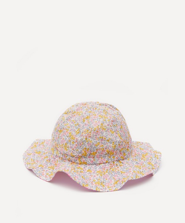 Liberty - Wiltshire Bud & Neon Betsy Tana Lawn™ Cotton Sun Hat 6-18 Months image number null