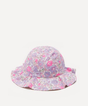 Liberty - Neon Betsy & Feather Fields Tana Lawn™ Cotton Sun Hat 6-18 Months image number 1