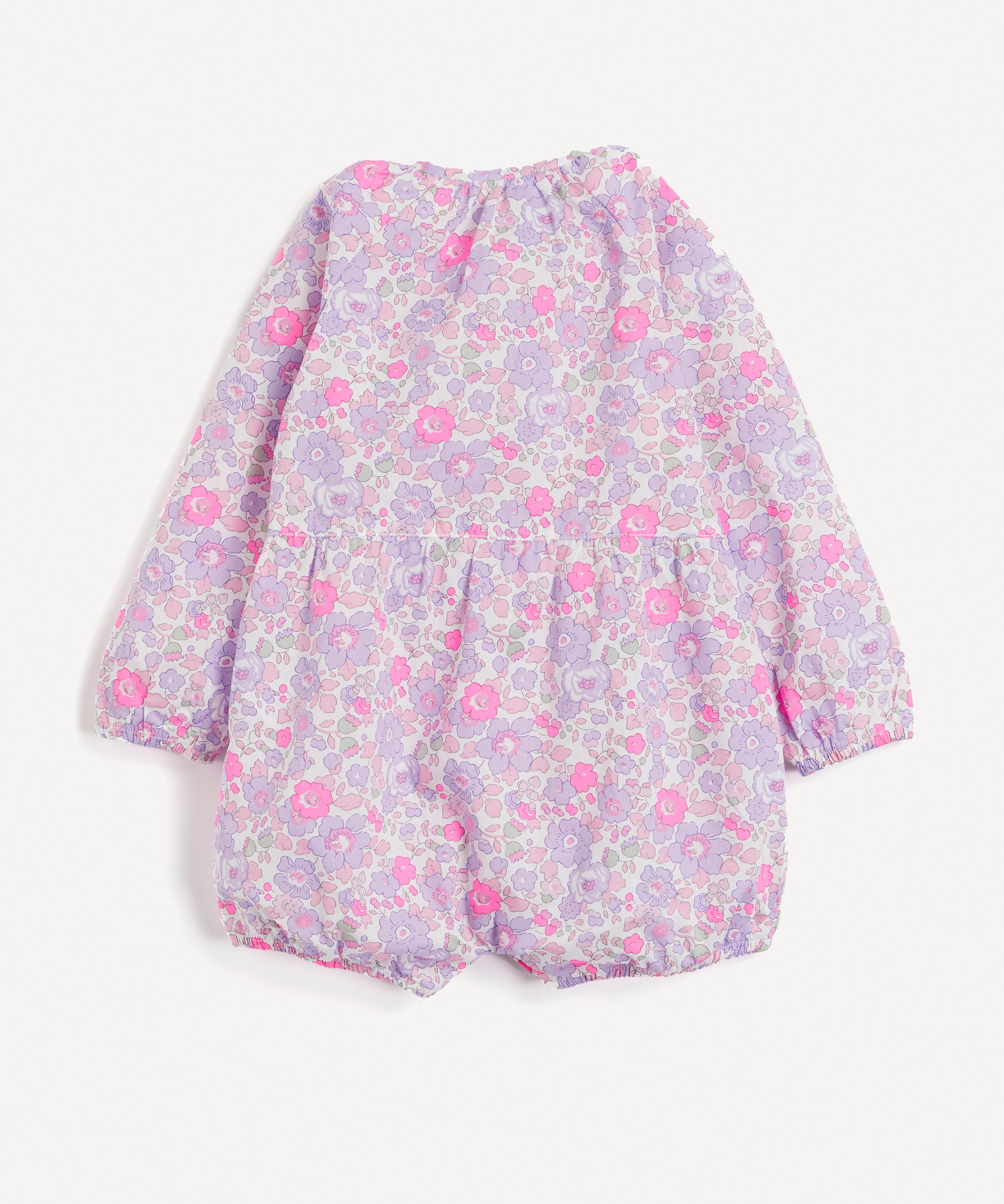 Liberty - Neon Betsy Tana Lawn™ Cotton Button-Up Romper 3-24 Months image number 1