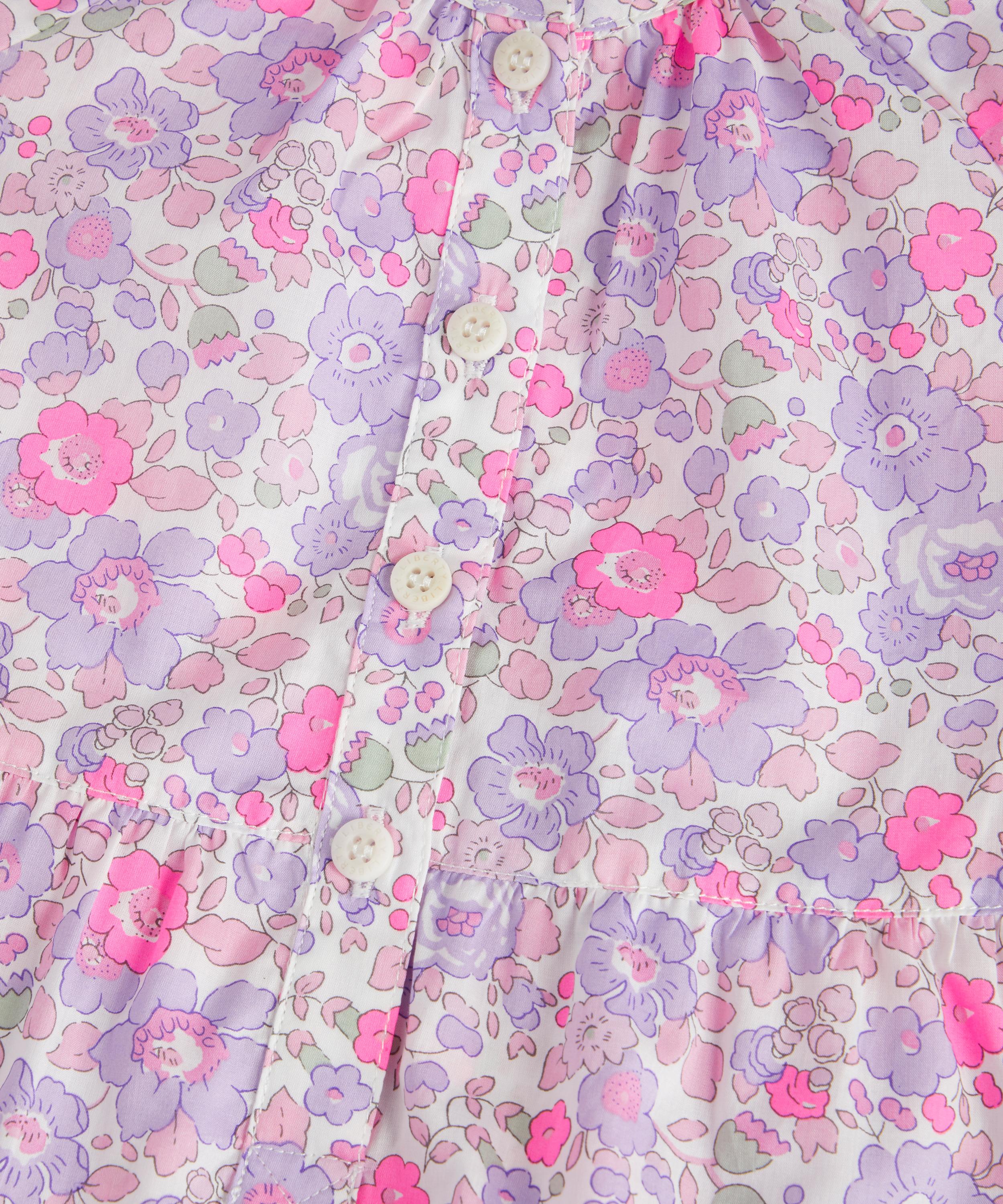 Liberty - Neon Betsy Tana Lawn™ Cotton Button-Up Romper 3-24 Months image number 3