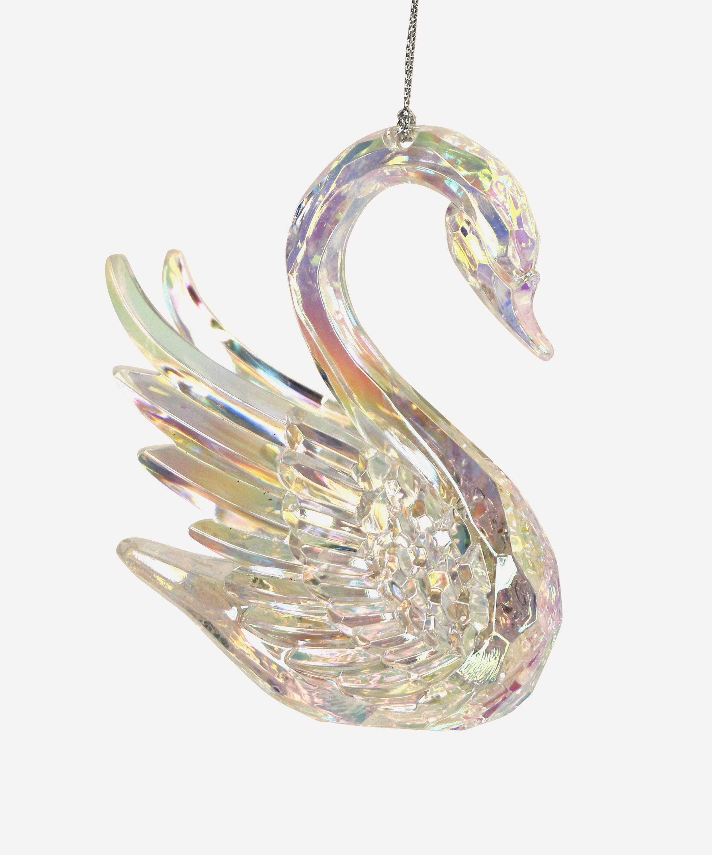 Christmas - Iridescent Rainbow Swan Ornament image number 0