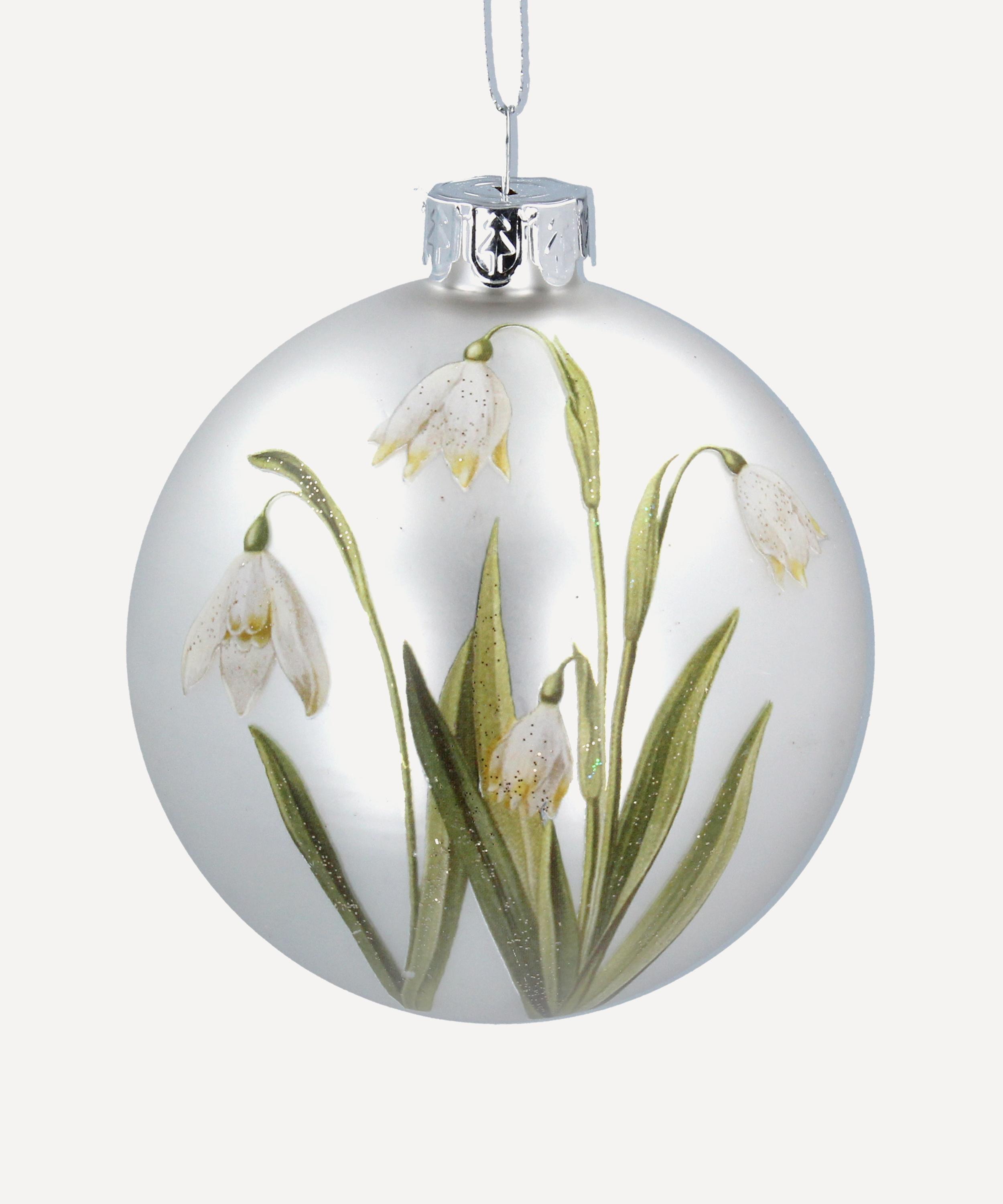 Christmas Glass Snowdrop Bauble Liberty