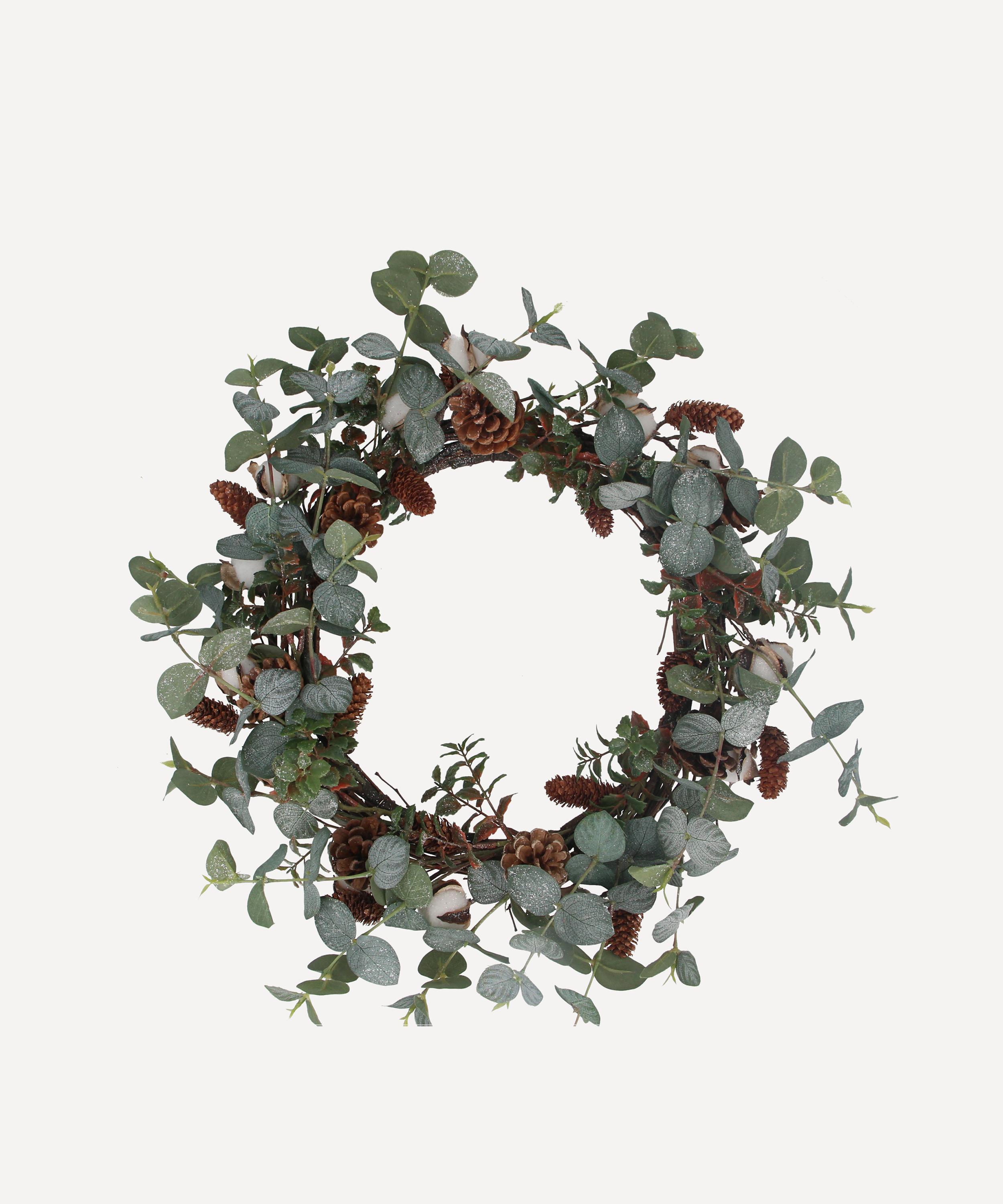 Christmas - Snowy Eucalyptus Twig Wreath image number 0