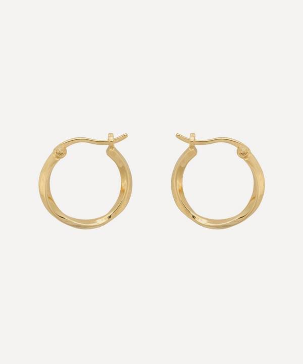 Anna + Nina - Gold-Plated Dazzling Ring Hoop Earrings