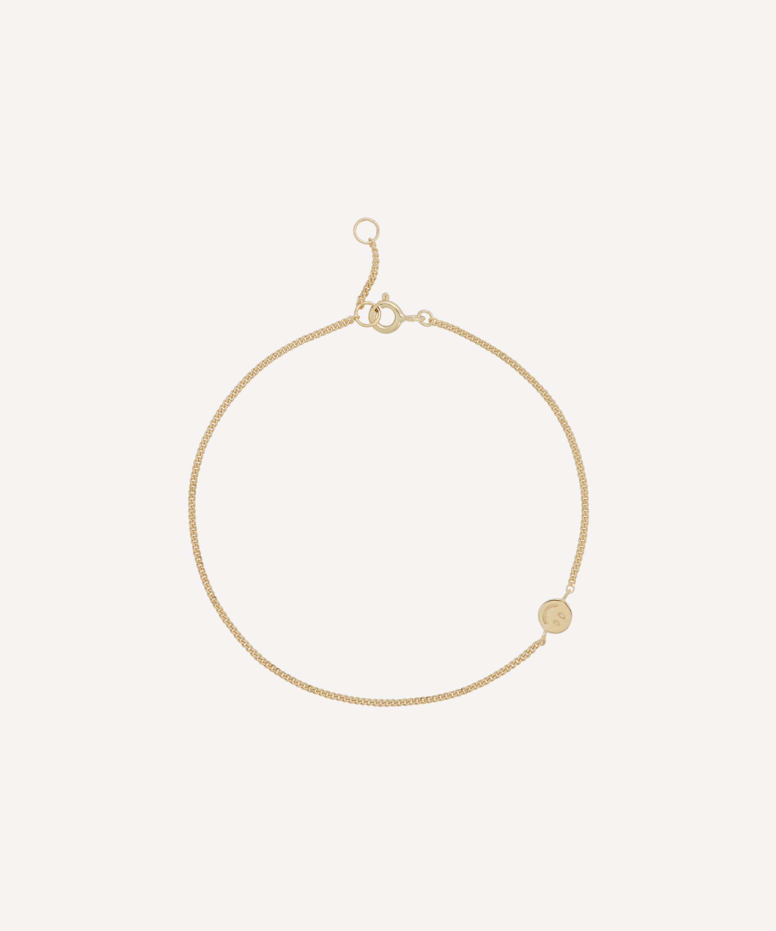 Anna + Nina - Gold-Plated Smiley Bracelet image number 0