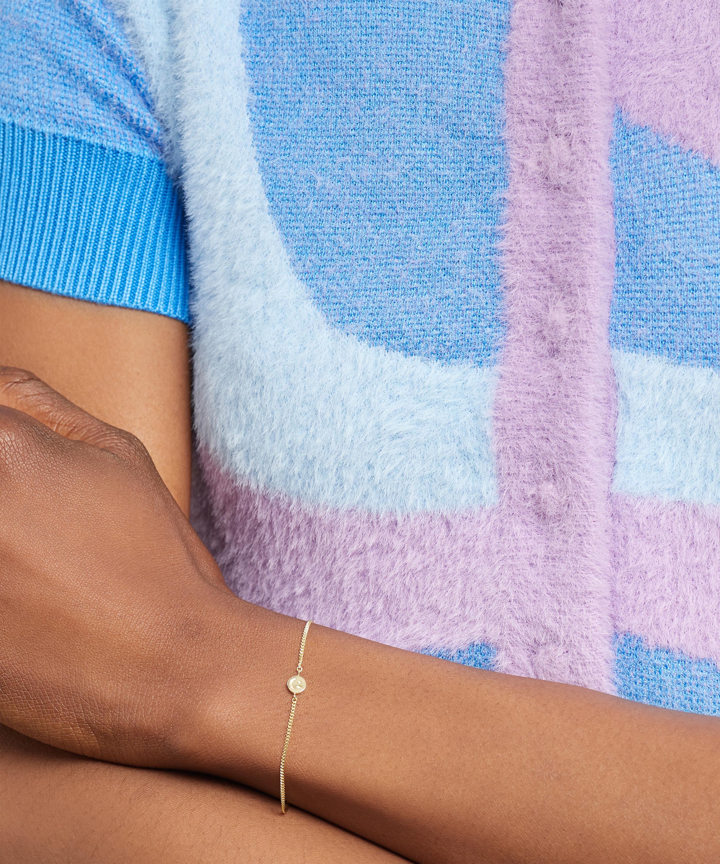 Anna + Nina - Gold-Plated Smiley Bracelet image number 1