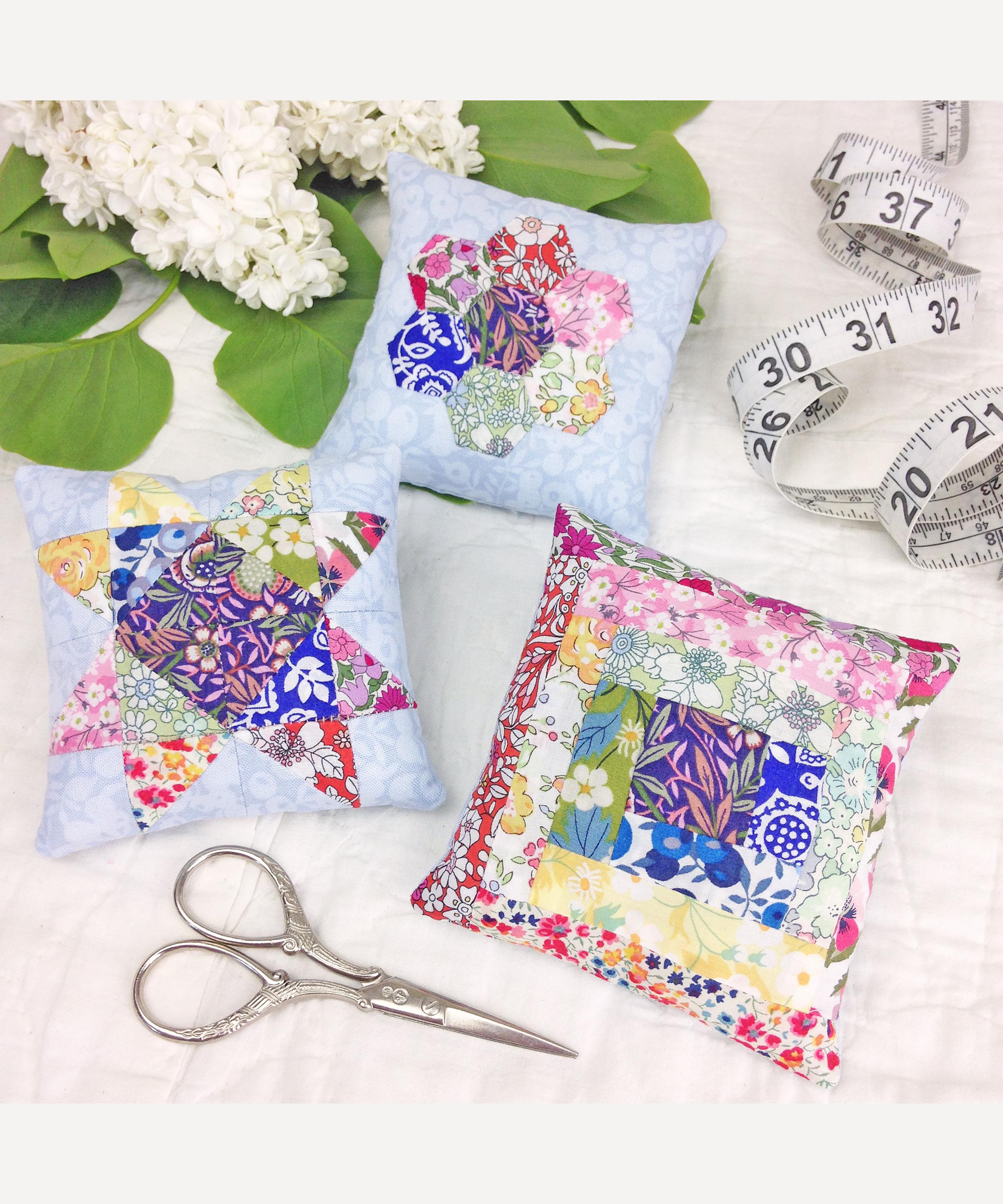Alice Caroline - Three Patchwork Pin Cushions Kit image number 1