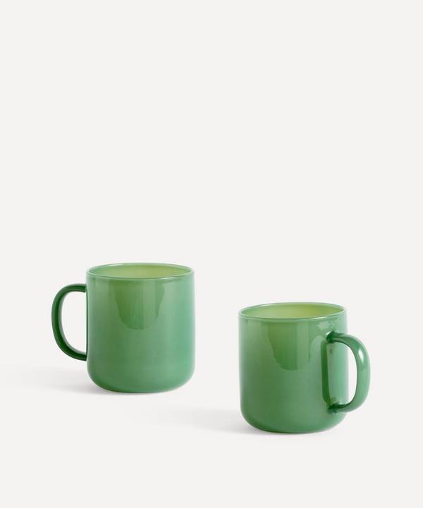 Hay - Borosilicate Jade Green Glass Mugs Set of Two