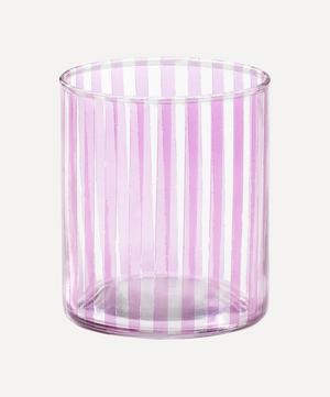Anna + Nina - Candy Stripe Glass Tea Light Holder image number 0