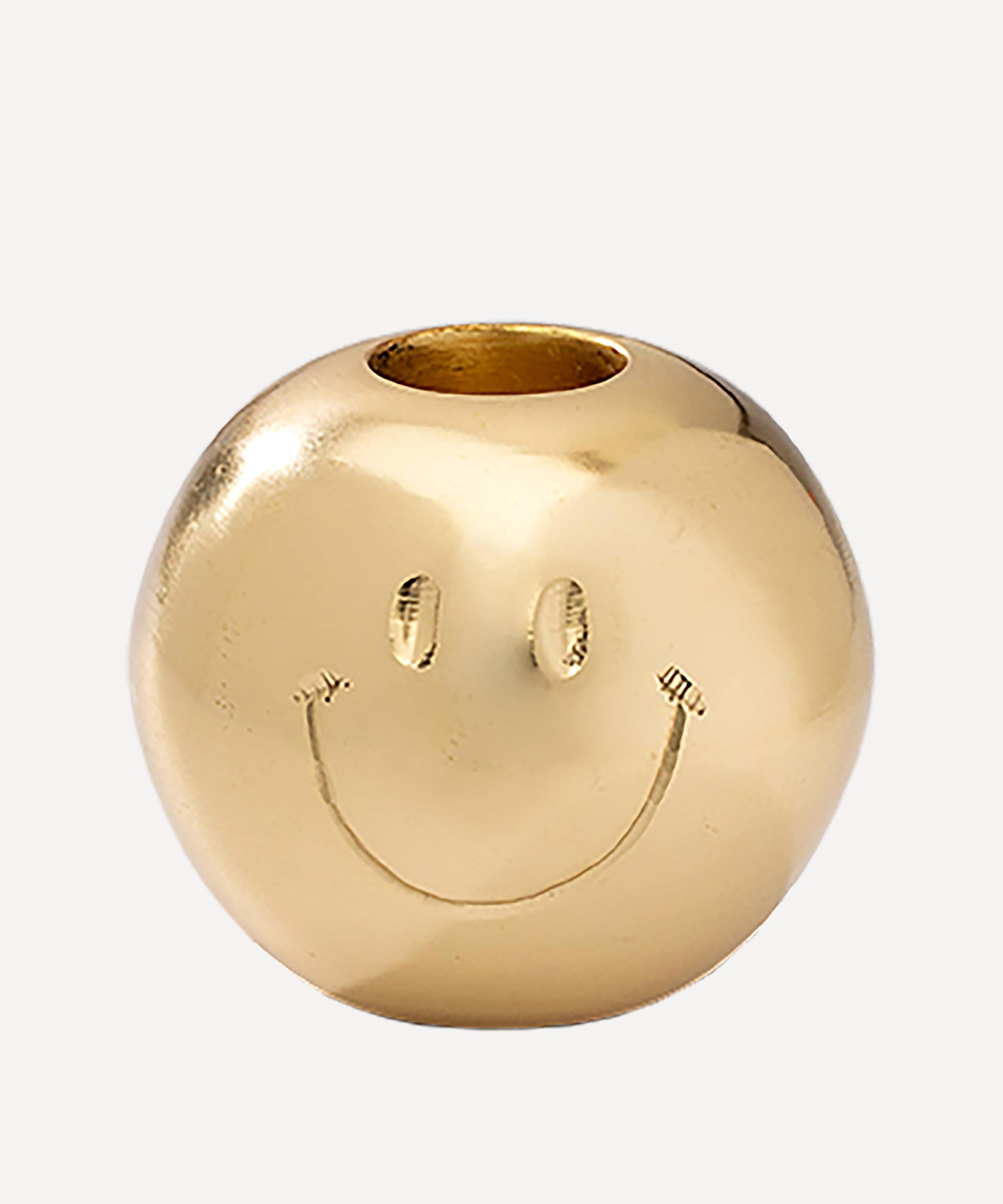 Anna + Nina - Smiley Brass Candle Holder image number 0