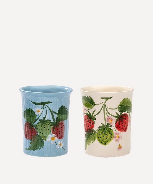 Anna + Nina - Strawberry Fields Ceramic Cups Set of Two image number null