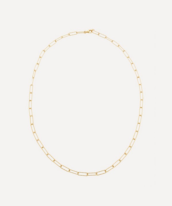 Monica Vinader - 18ct Gold Plated Vermeil Silver 24" Alta Textured Chain Necklace image number null