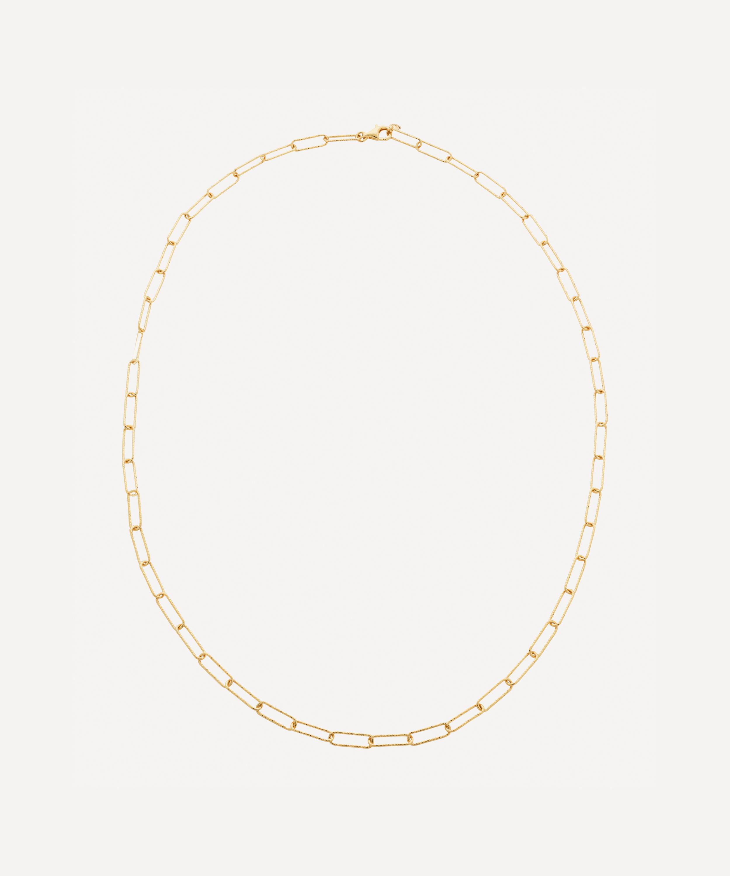 Monica Vinader - 18ct Gold Plated Vermeil Silver 24" Alta Textured Chain Necklace image number 0
