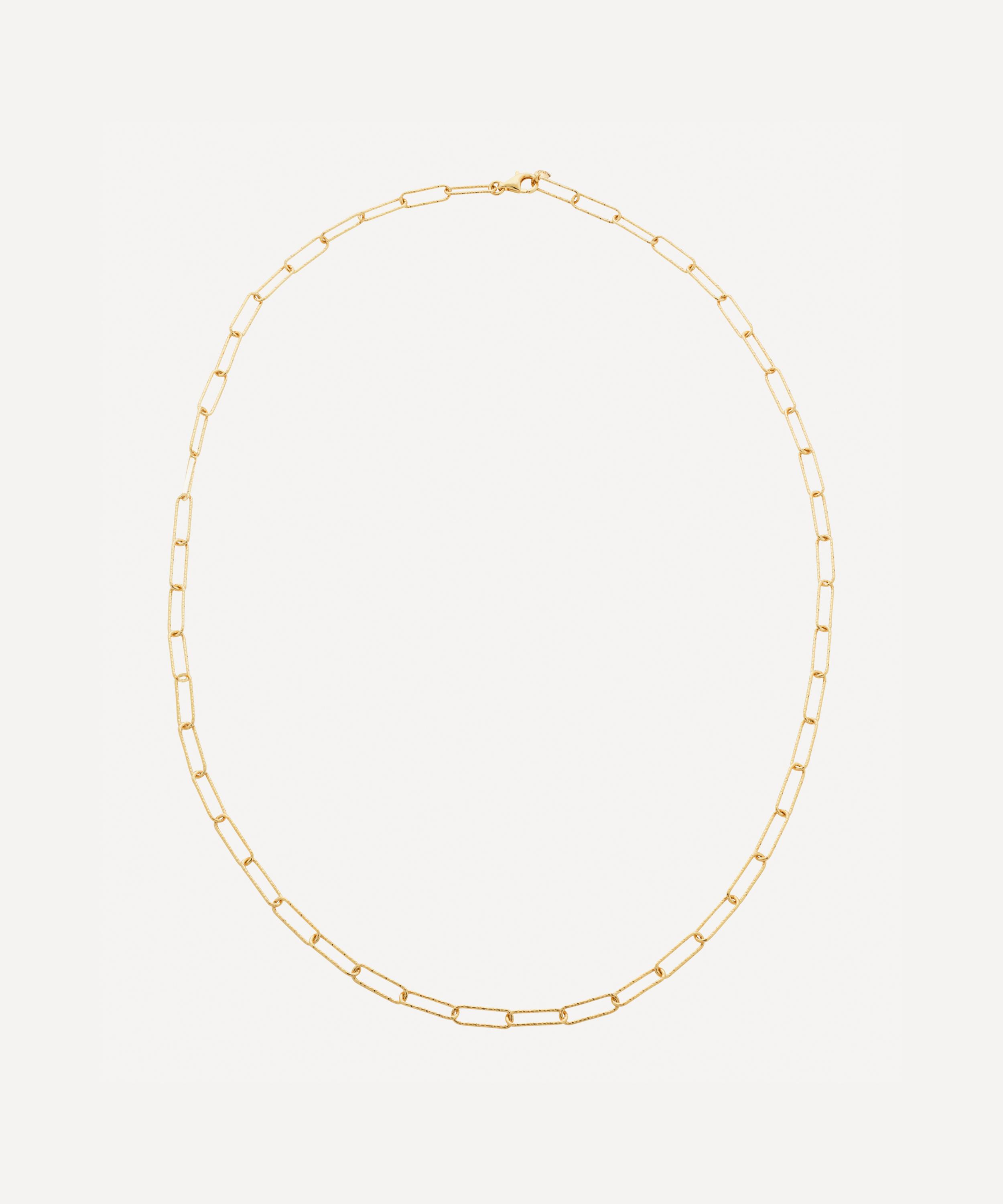 Monica Vinader - 18ct Gold Plated Vermeil Silver 24" Alta Textured Chain Necklace image number 0