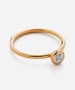 Monica Vinader - 18ct Gold Plated Vermeil Silver Diamond Essential Ring image number 3