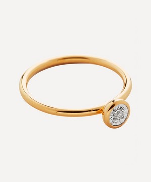 Monica Vinader - 18ct Gold Plated Vermeil Silver Diamond Essential Ring image number 0