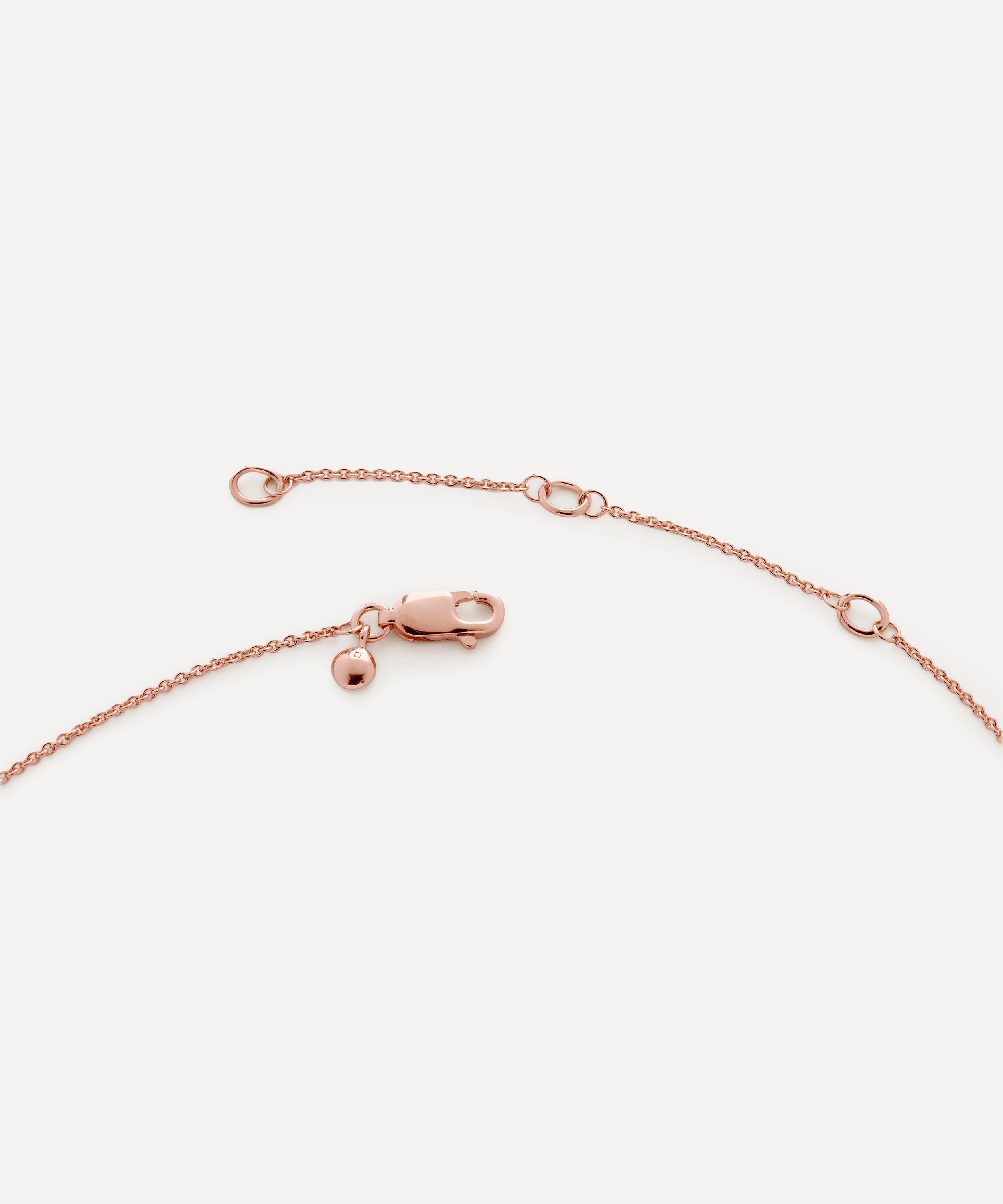 Monica Vinader - 18ct Rose Gold Plated Vermeil Silver Diamond Essential Necklace image number 2