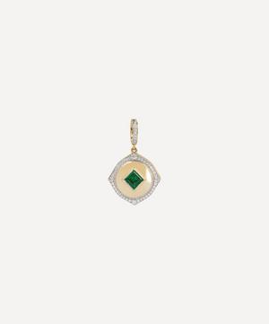 Annoushka - 18ct Gold Lovelocket Emerald and Diamond May Birthstone Charm image number 0