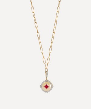 Annoushka - 18ct Gold Lovelocket Ruby and Diamond July Birthstone Charm image number 3