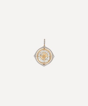 Annoushka - 18ct Gold Mythology Diamond Spinning Compass Charm image number 2