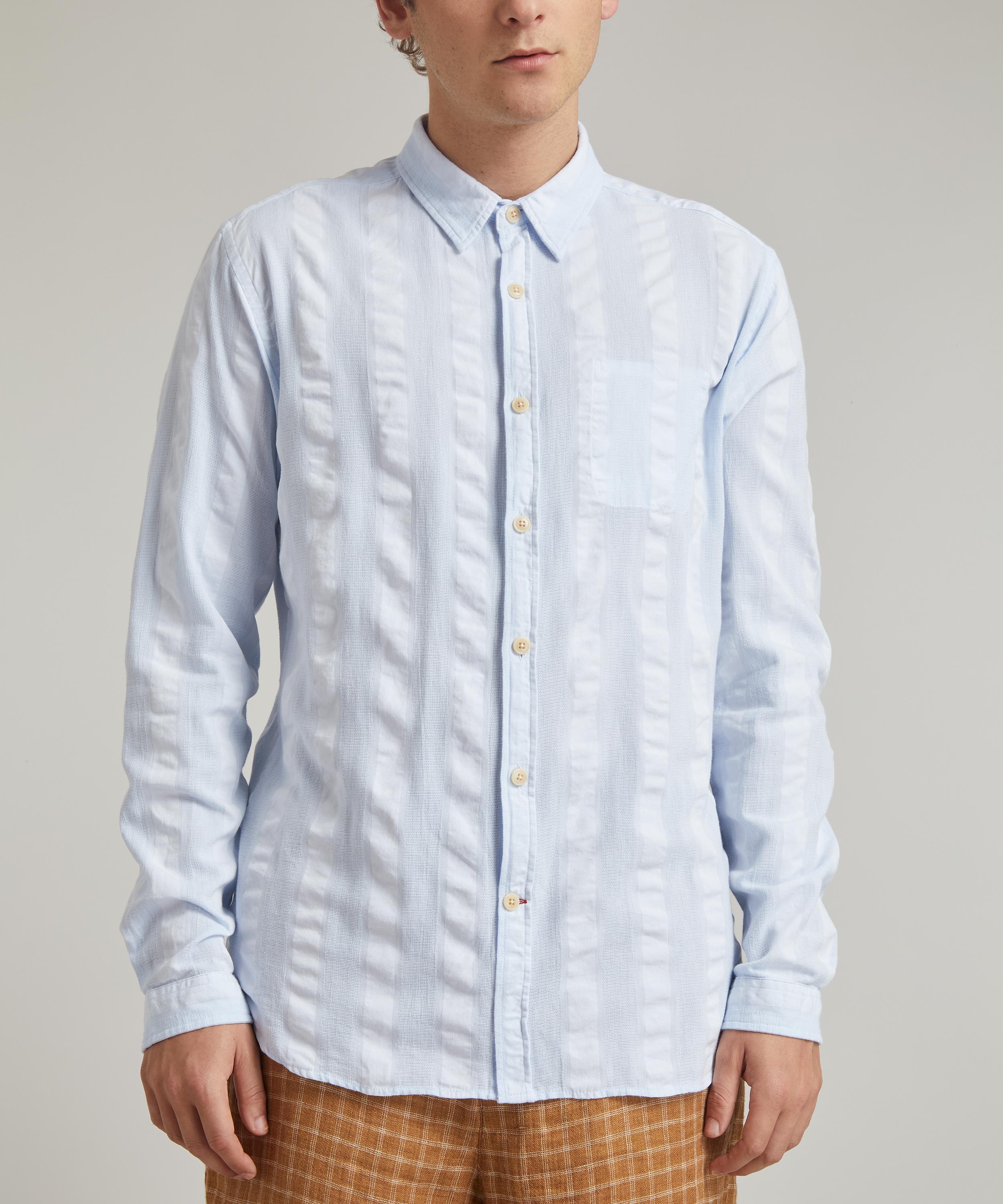 Oliver Spencer - New York Special Yardley Blue Striped Shirt image number 2