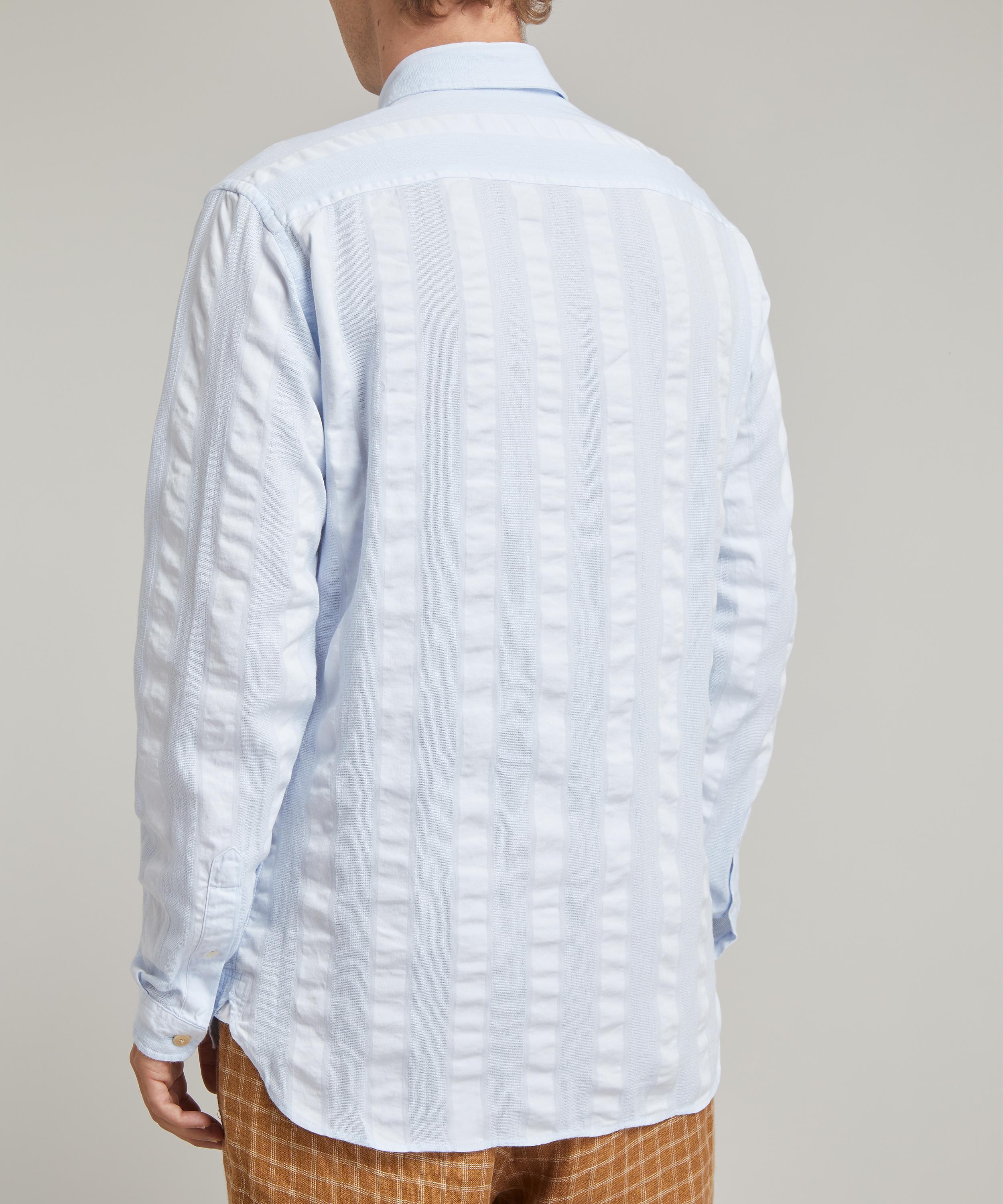 Oliver Spencer - New York Special Yardley Blue Striped Shirt image number 3