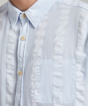 Oliver Spencer - New York Special Yardley Blue Striped Shirt image number 4