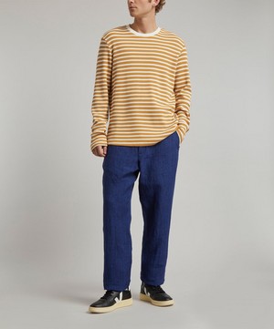 Oliver Spencer - Waffle Striped T-Shirt image number 1