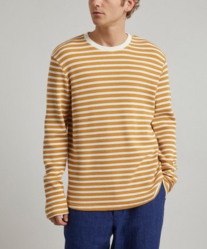 Oliver Spencer - Waffle Striped T-Shirt image number 2