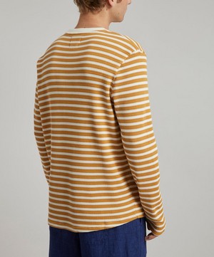 Oliver Spencer - Waffle Striped T-Shirt image number 3