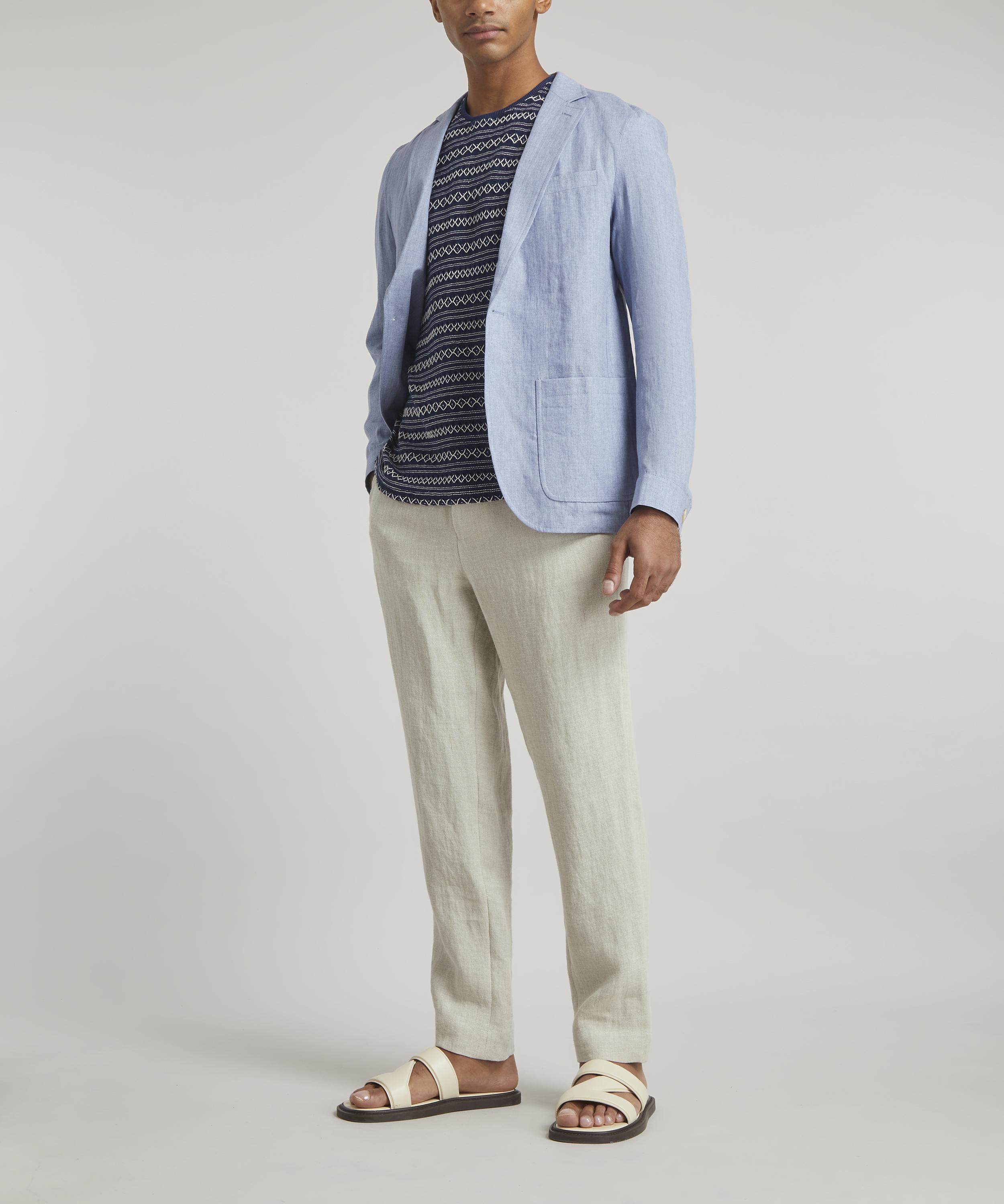 Oliver Spencer - Conduit Zig-Zag Embroidered T-Shirt image number 2