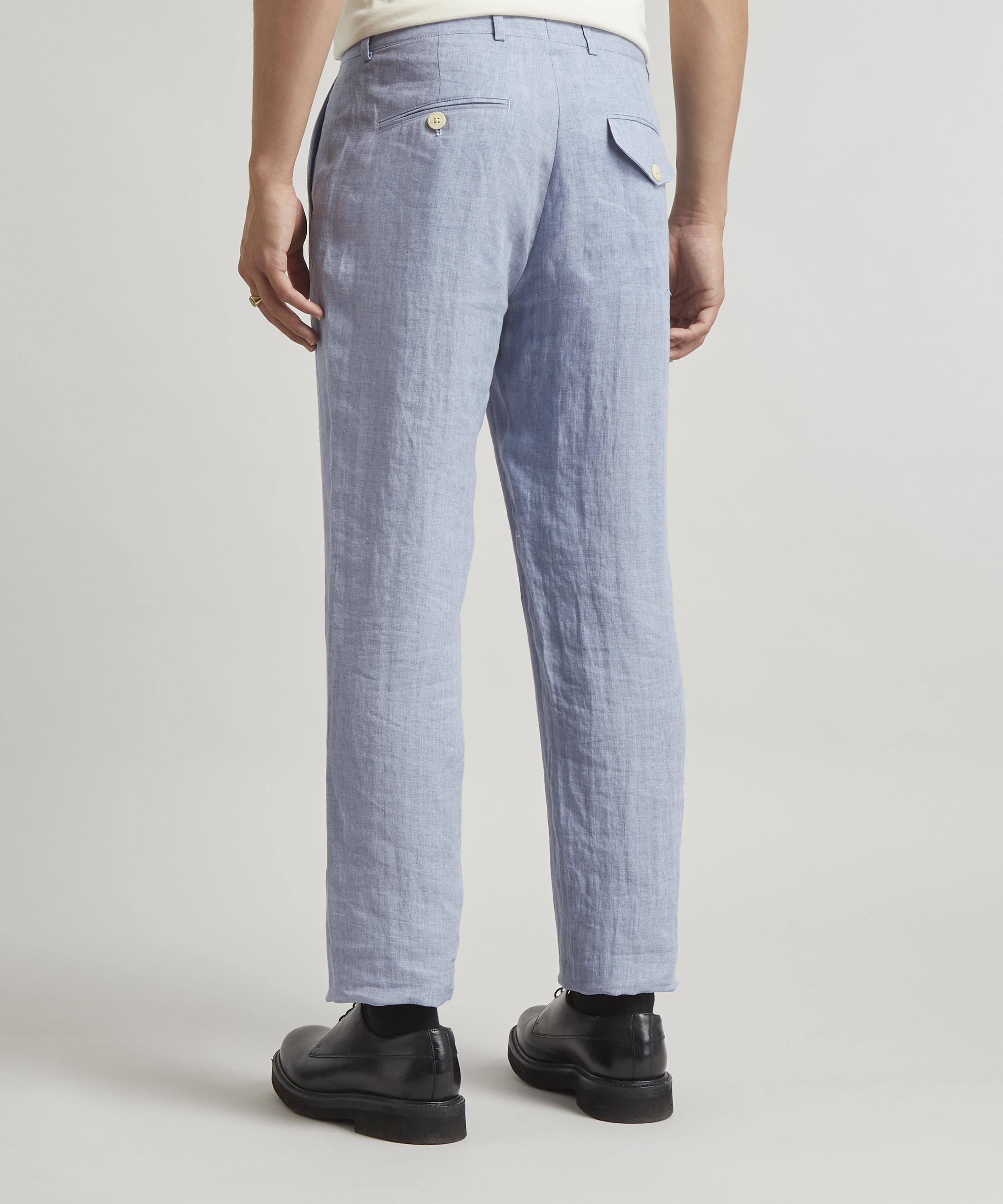 Oliver Spencer - Bove Sky Blue Fishtail Trousers image number 3