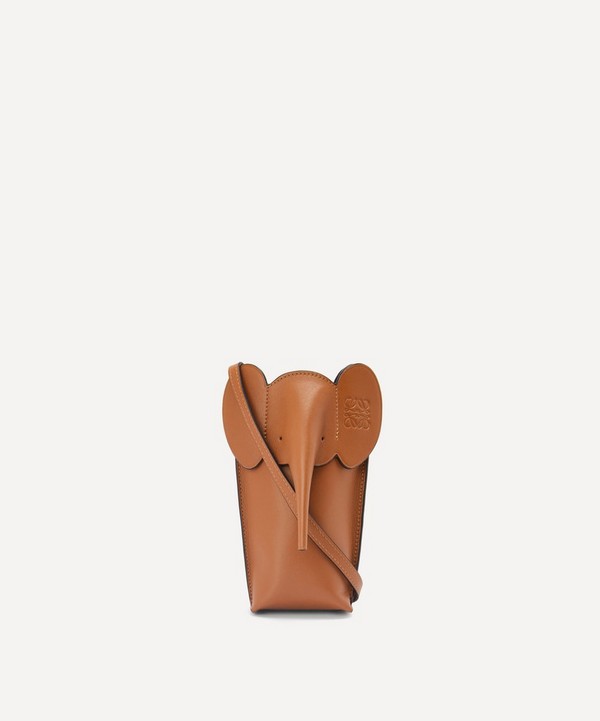 Loewe - Elephant Pocket Leather Cross-Body Pouch image number null