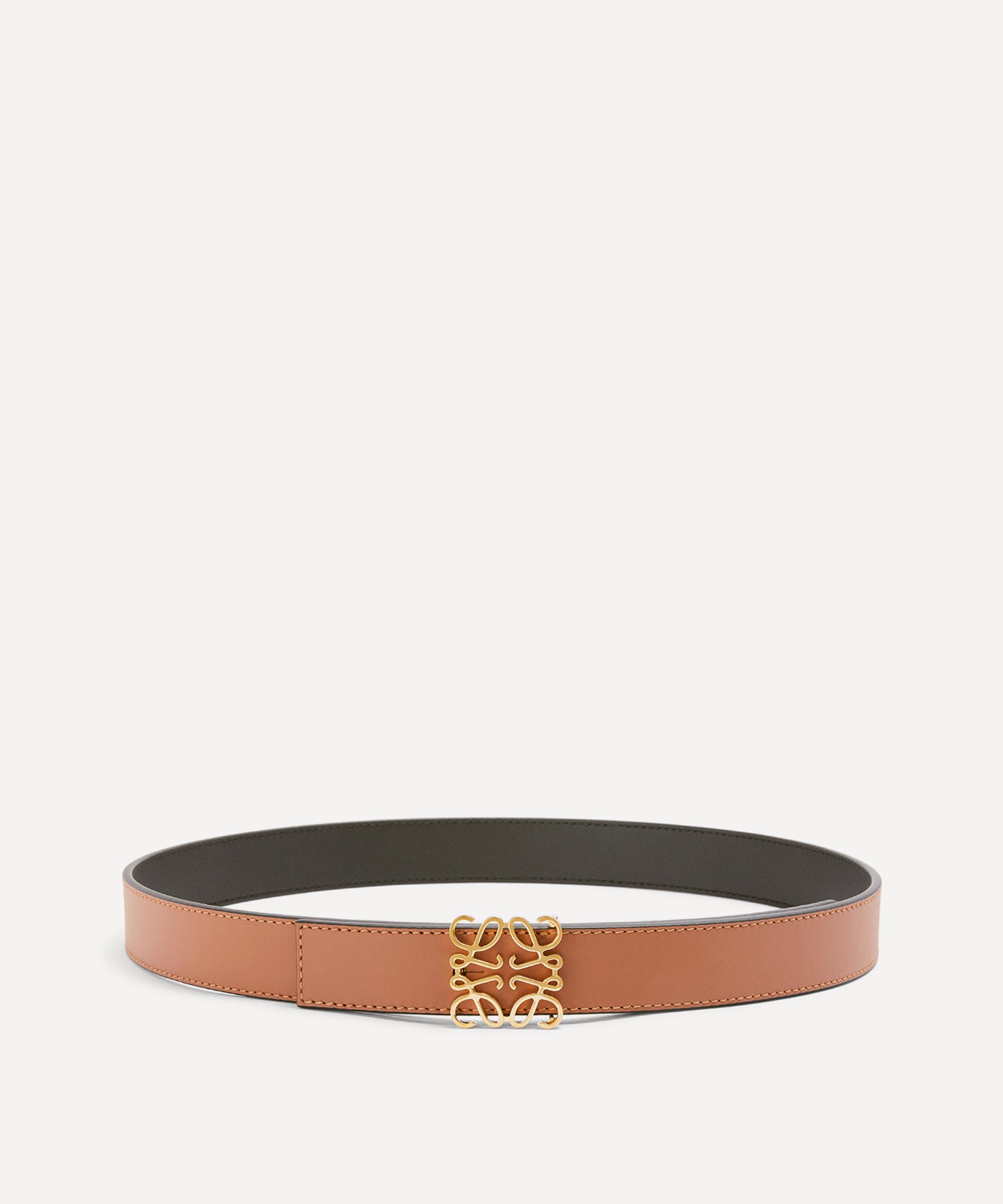 Loewe Anagram Buckle Reversible Leather Belt Liberty