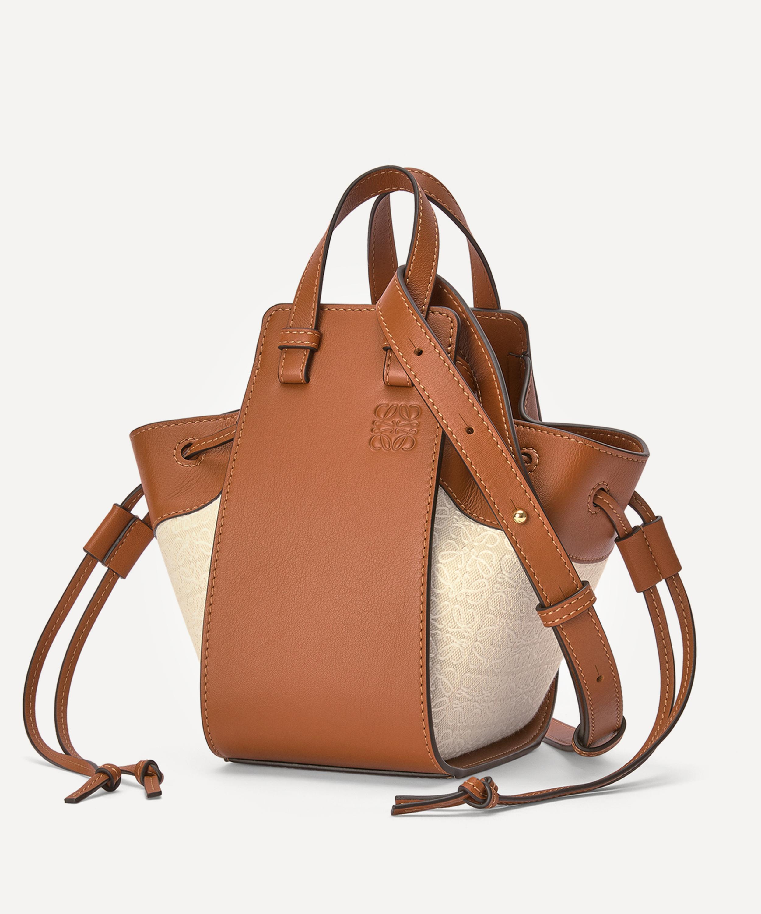 Loewe Mini Hammock Anagram Jacquard Canvas and Leather