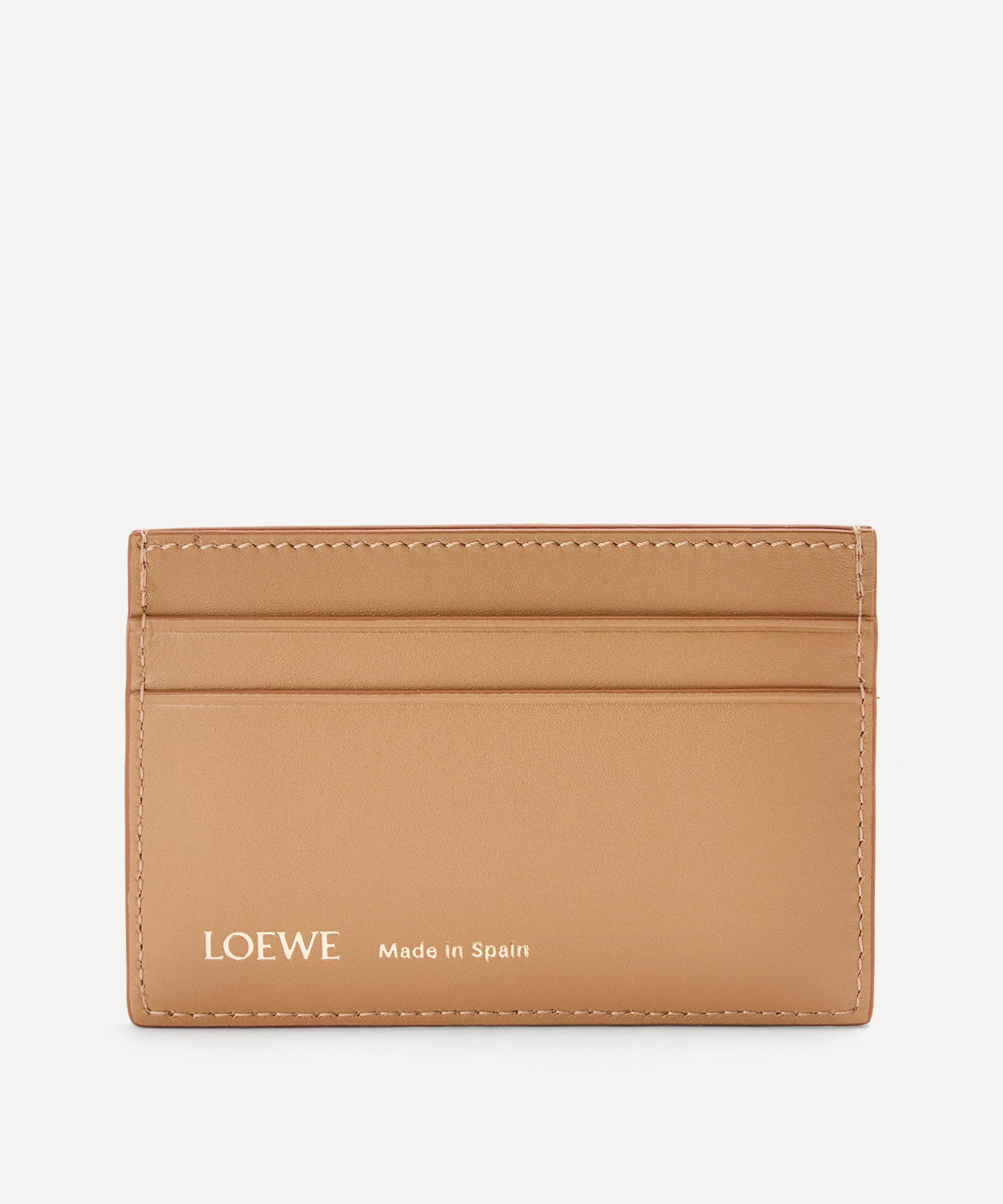 Loewe Anagram Jacquard Canvas and Leather Plain Card Holder