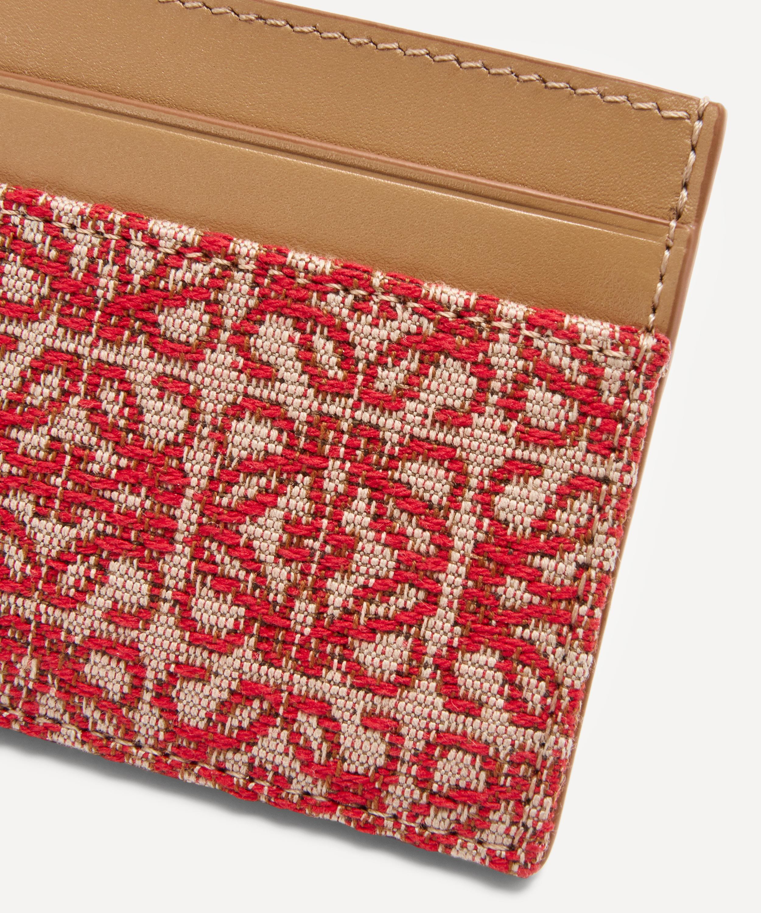 Loewe - Anagram Jacquard Canvas and Leather Plain Card Holder image number 3