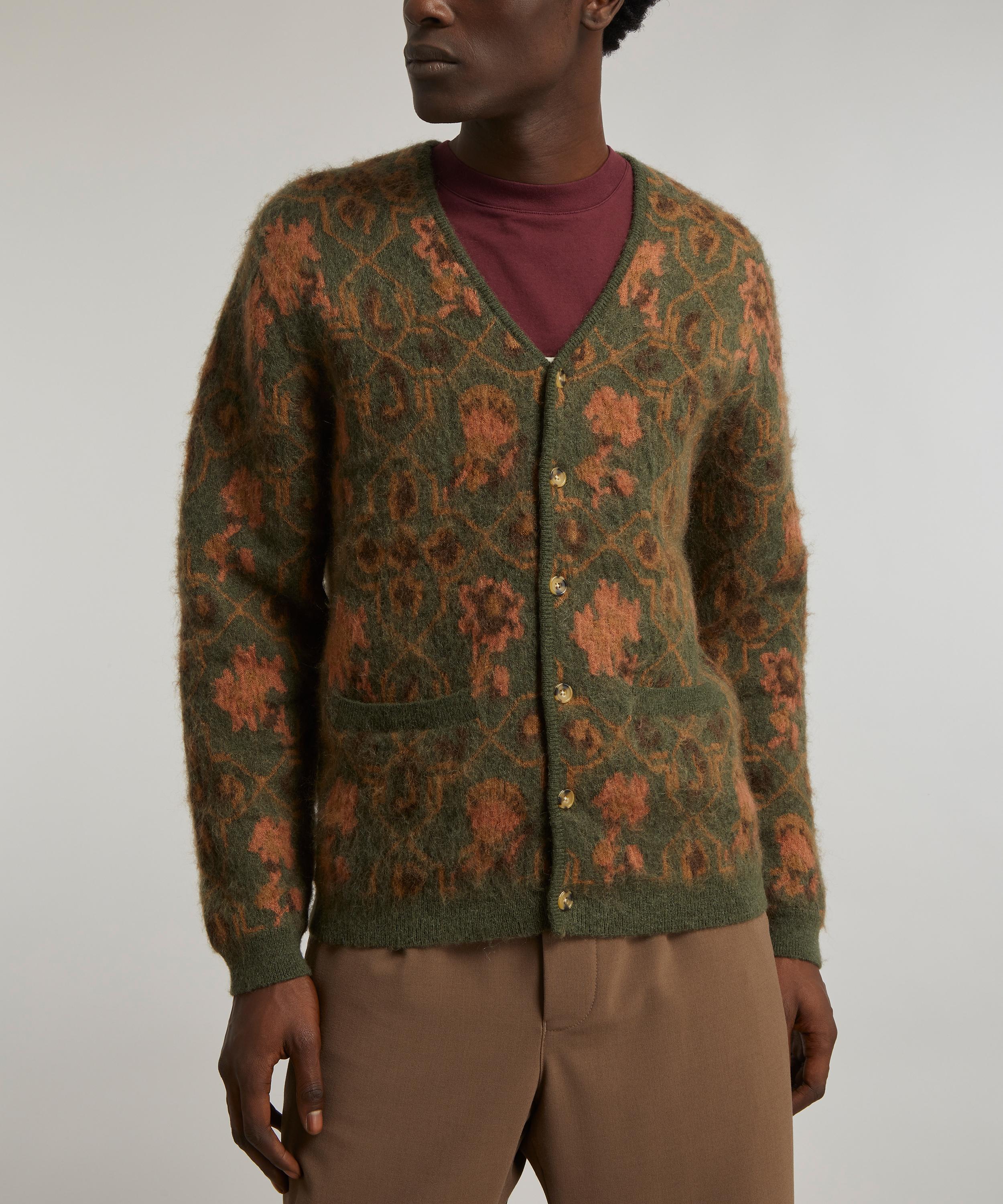 Beams Plus Jacquard Knit Cardigan Khaki(24)