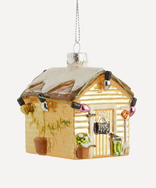 Christmas - Glass Garden Shed Ornament image number null