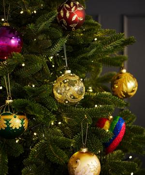 Christmas - Gold Glitter Glass Bauble image number 1