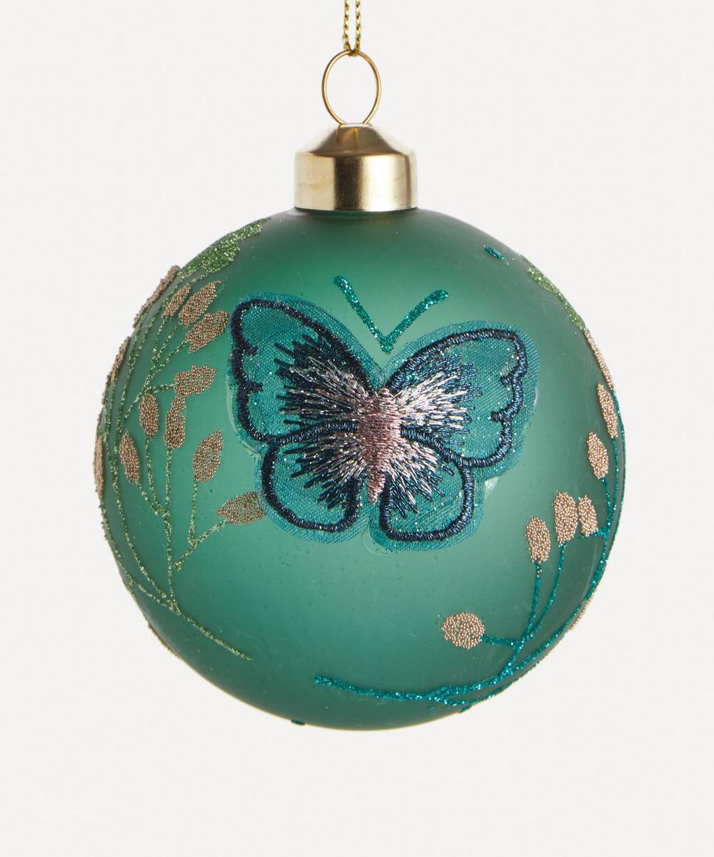 Christmas - Glass Butterfly Bauble