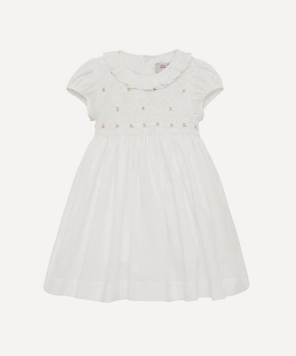Trotters - Willow Rose Hand-Smocked Dress 3-24 Months image number 0