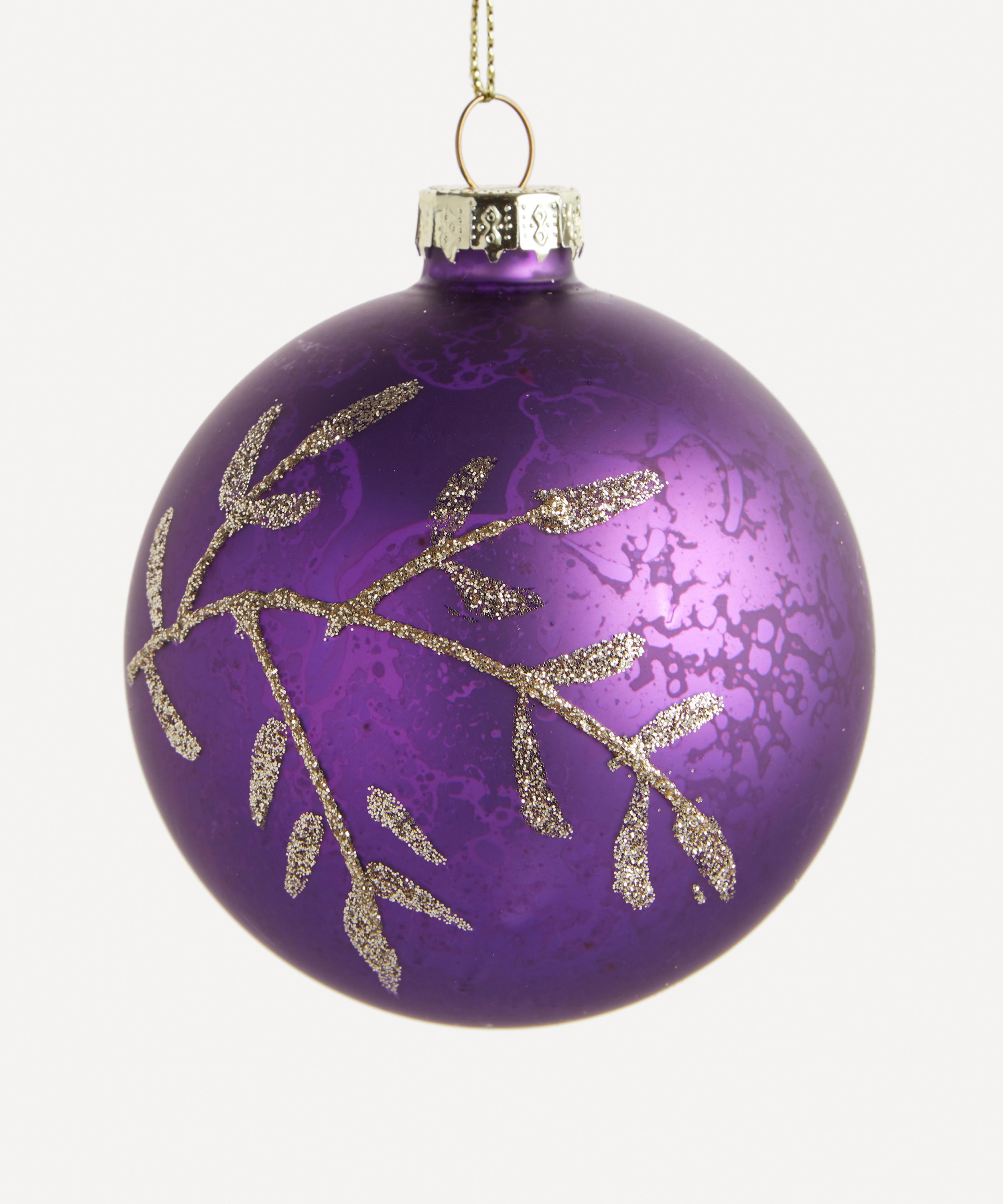 Christmas - Glass Mercury Gold Leaf Bauble image number 0