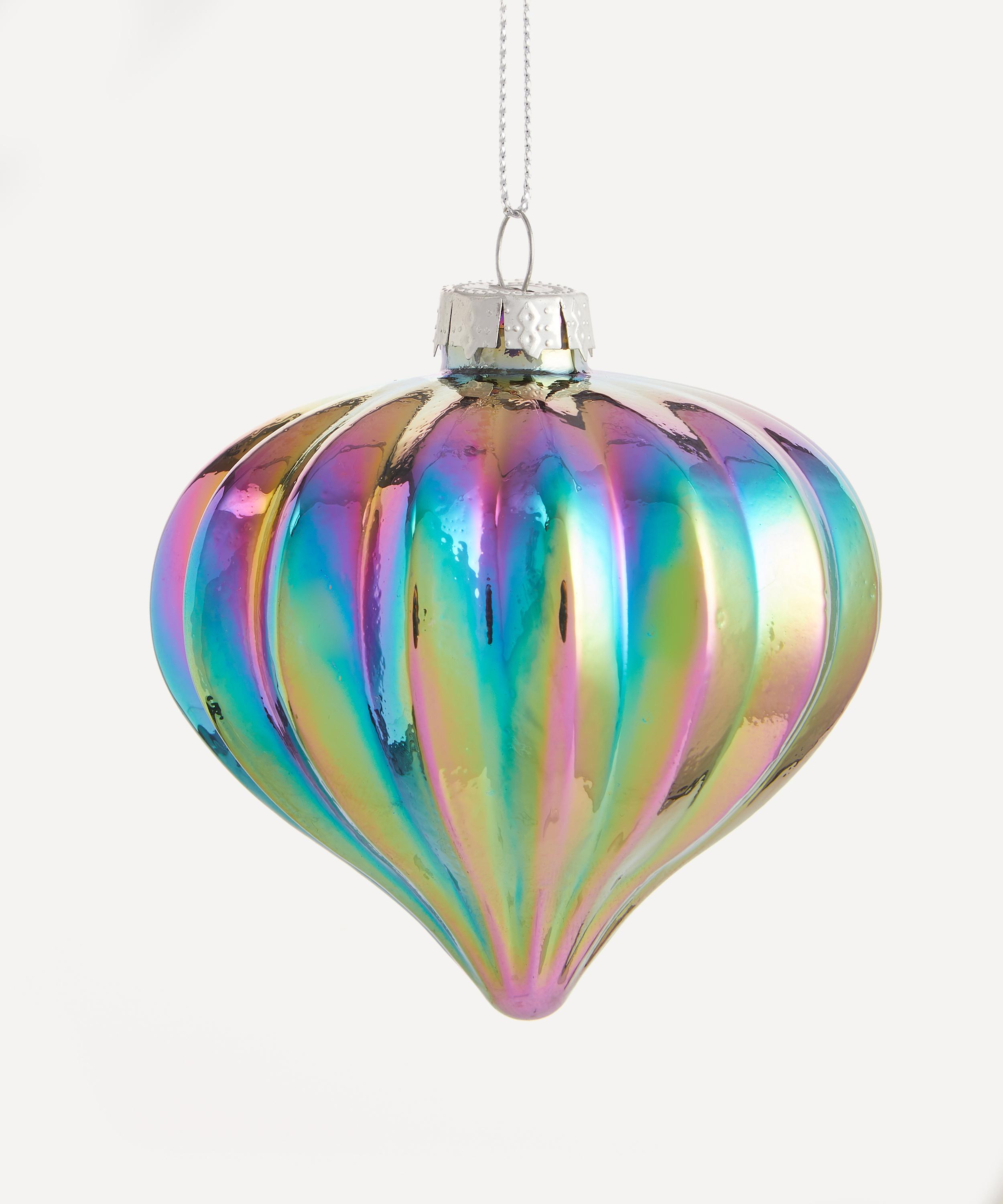 Christmas - Glass Ridged Onion Bauble image number 0