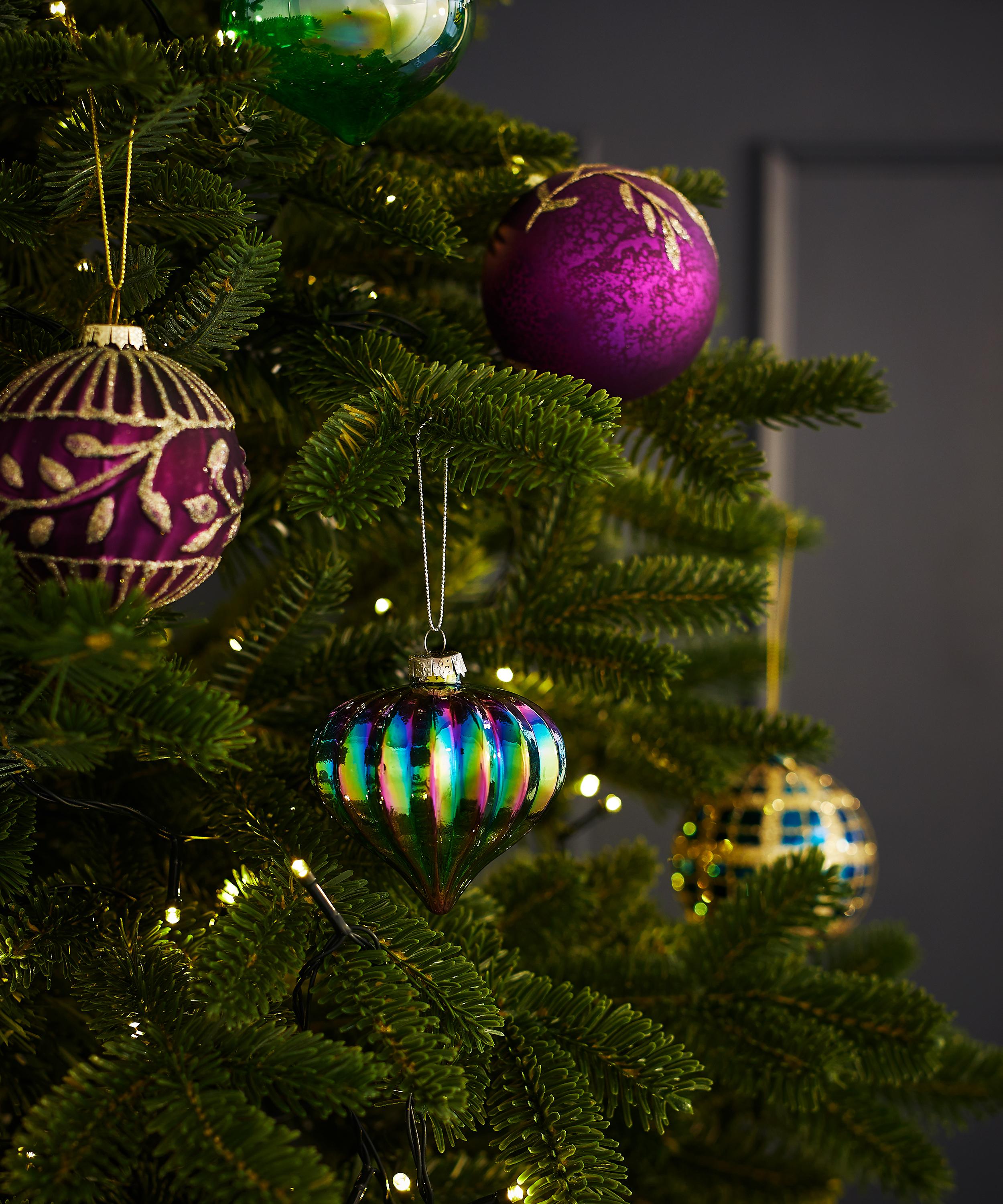Christmas - Glass Ridged Onion Bauble image number 1