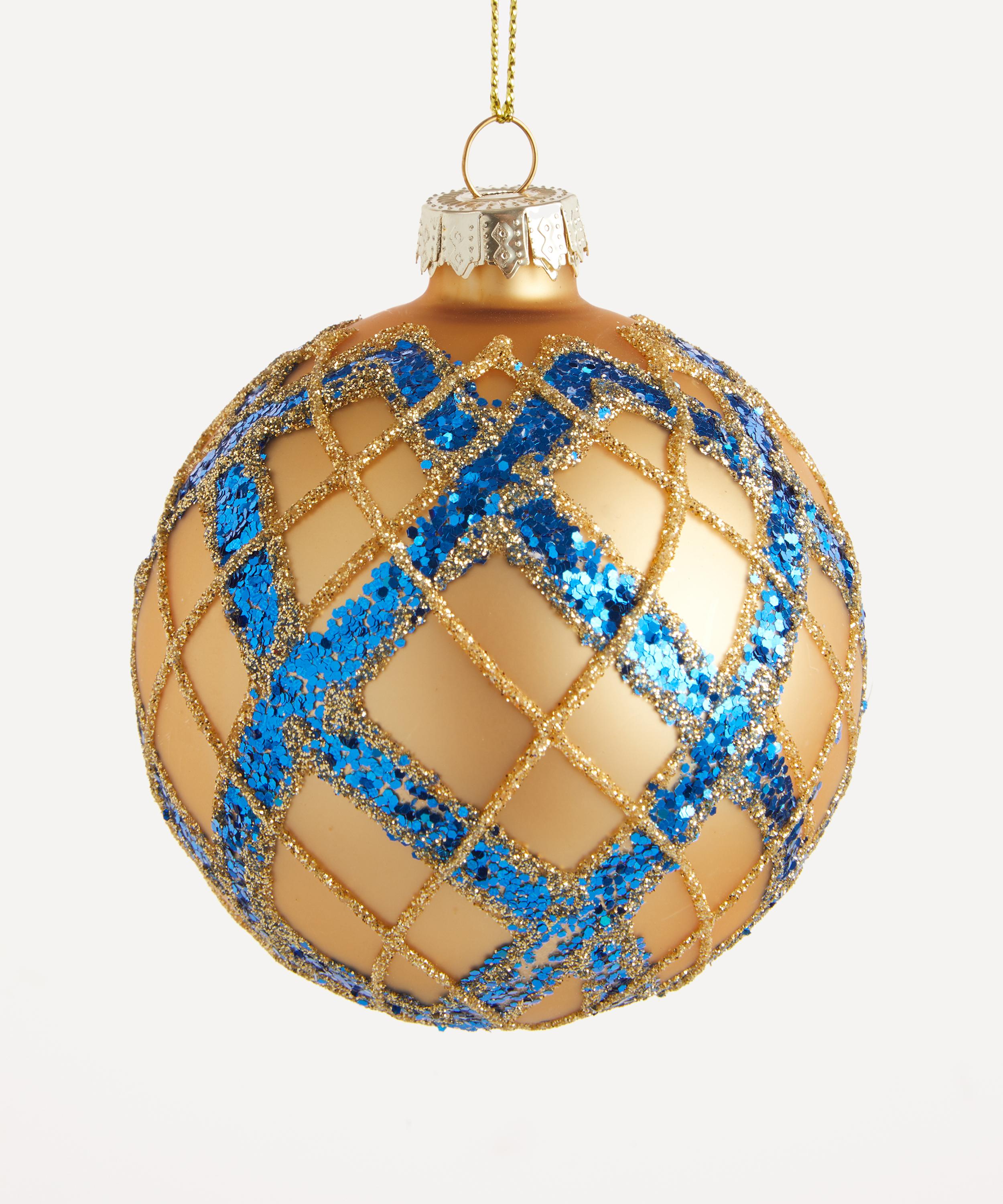 Christmas - Glass Tartan Bauble image number 0