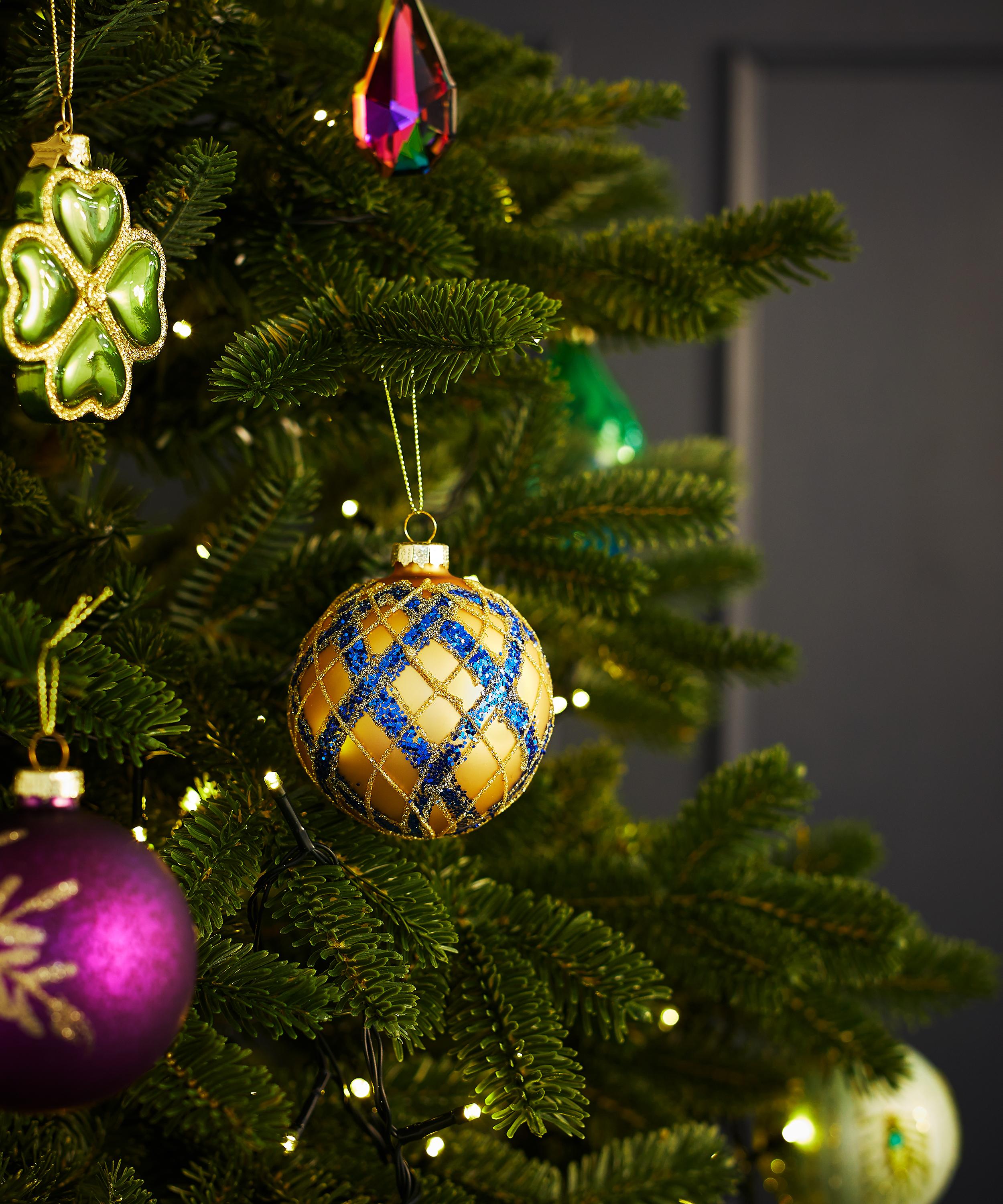 Christmas - Glass Tartan Bauble image number 1