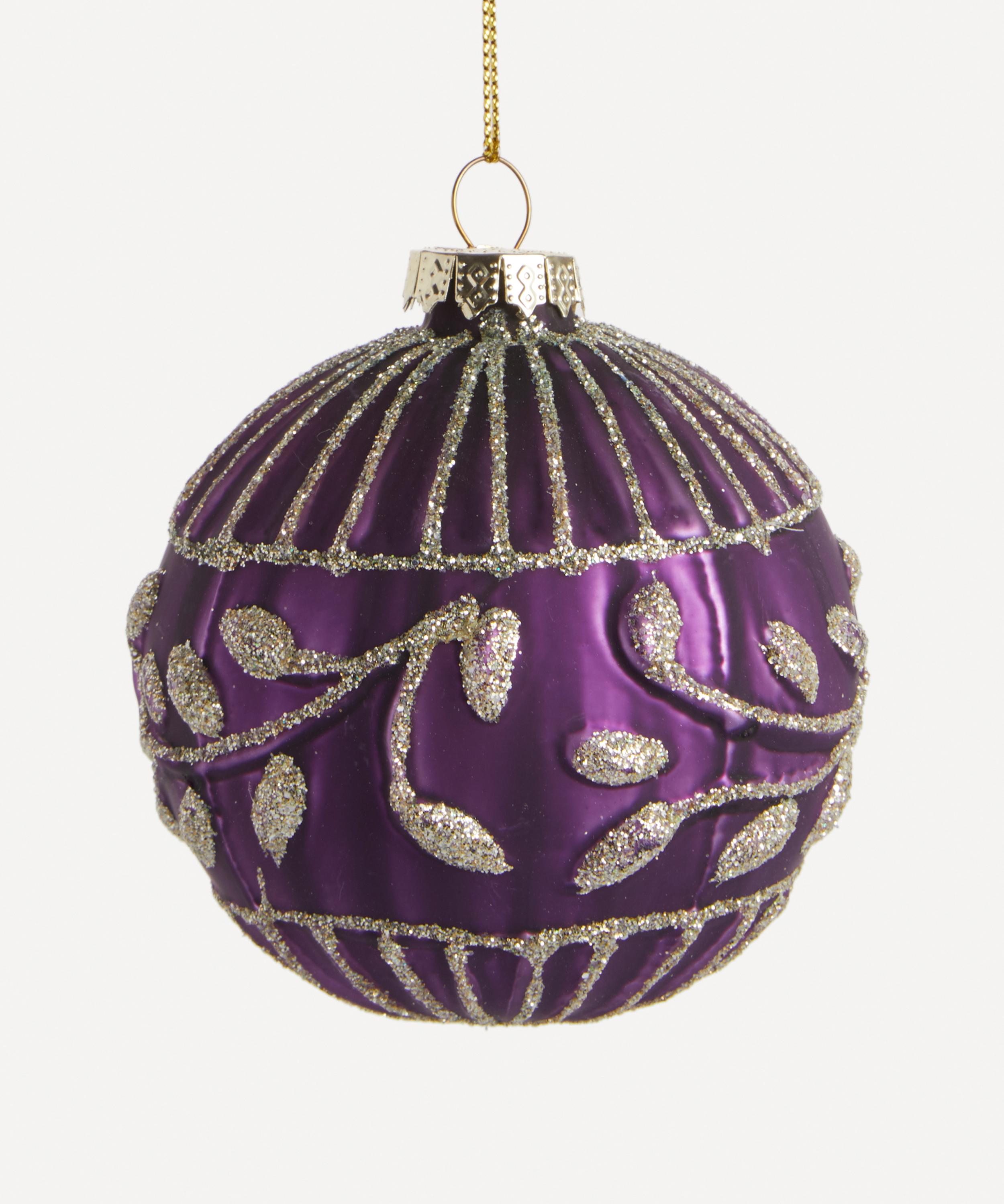 Christmas - Glass Gold Leaf Bauble image number 0