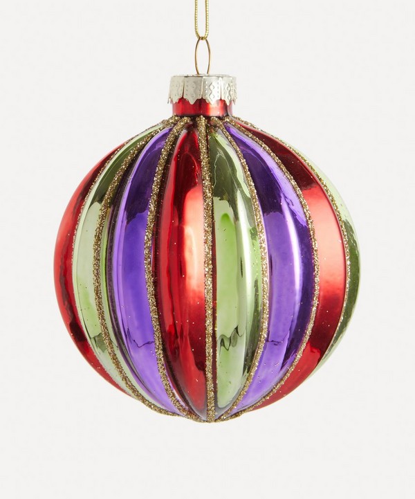 Christmas - Glass Stripe Bauble image number null